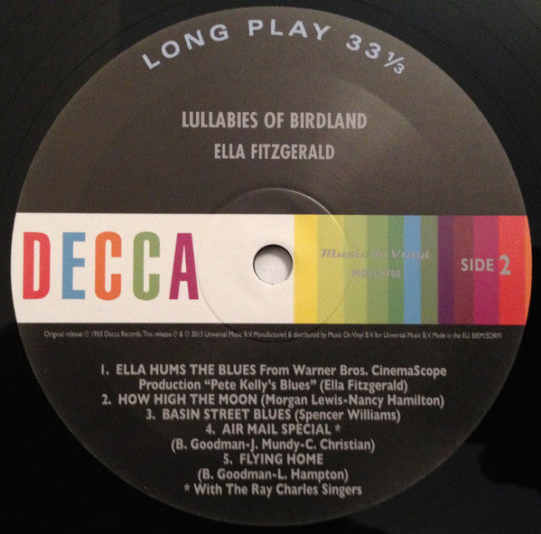 Ella Fitzgerald : Lullabies Of Birdland (LP, Album, Comp, Mono, RE, 180)