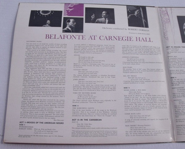 Harry Belafonte : Belafonte At Carnegie Hall: The Complete Concert (2xLP, Album, Mono, Gat)