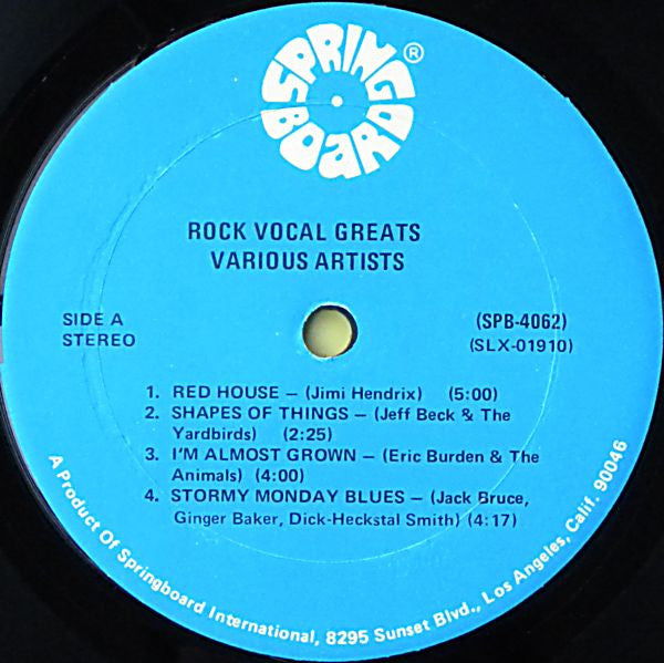 Various : Rock Vocal Greats (LP, Comp)