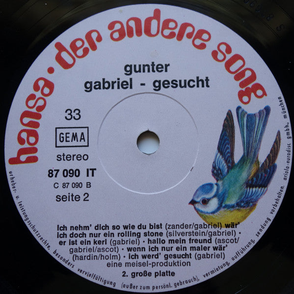 Gunter Gabriel : Gesucht (LP, Album, Gat)