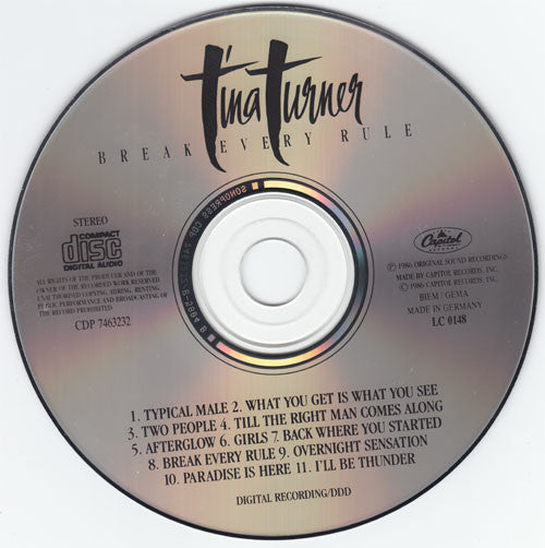 Tina Turner : Break Every Rule (CD, Album)