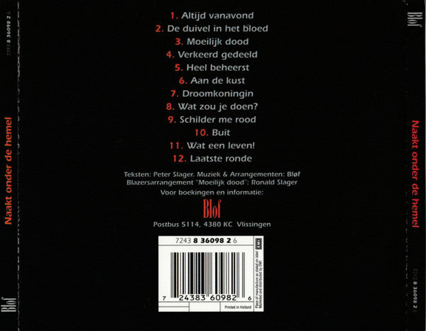 Bløf : Naakt Onder De Hemel (CD, Album)