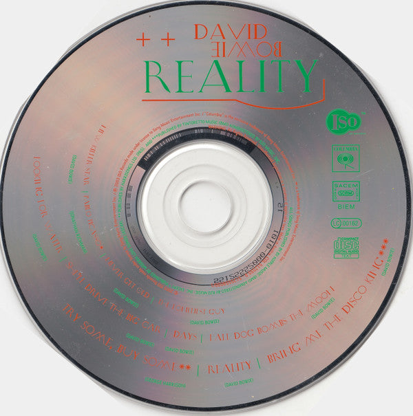 David Bowie : Reality (CD, Album + CD + S/Edition, Dig)