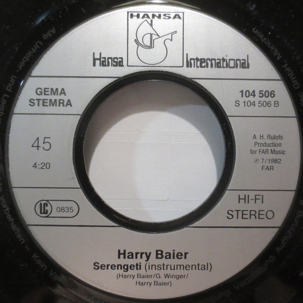 Harry Baierl : Serengeti (7", Single)