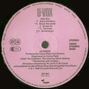Ultravox : U-VOX (LP, Album)