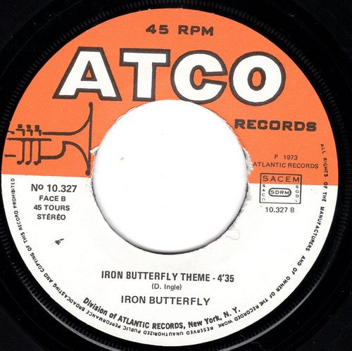 Iron Butterfly : In-A-Gadda-Da-Vida (7", Single, RP)