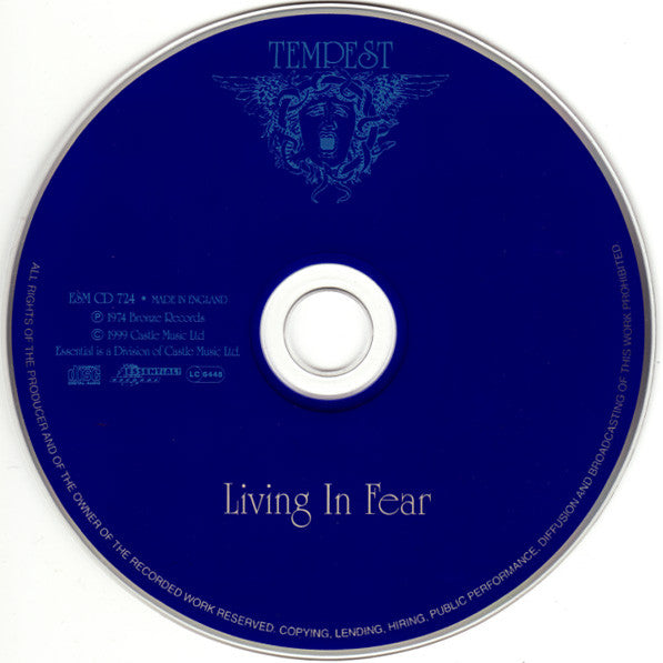 Tempest (6) : Living In Fear (CD, Album, RE)