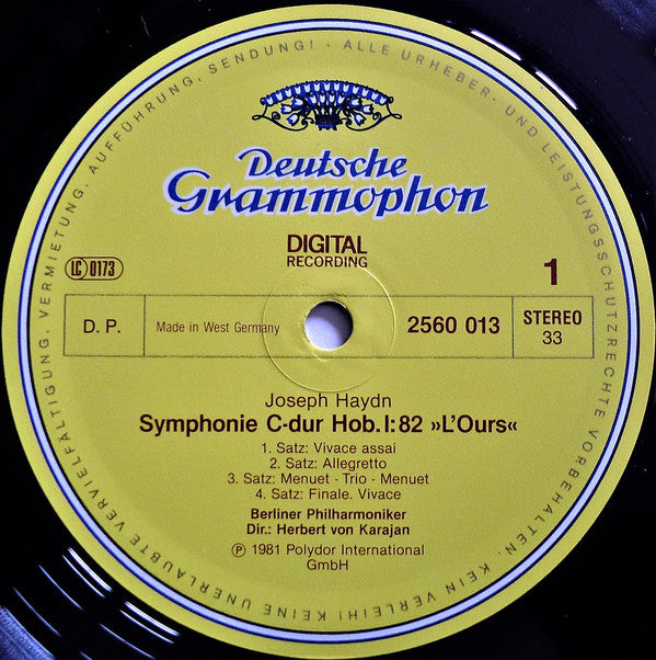 Joseph Haydn – Berliner Philharmoniker, Herbert von Karajan : 6 „Pariser“ Symphonien (3xLP + Box)
