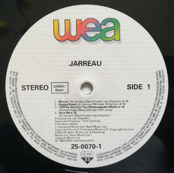 Al Jarreau : Jarreau (LP, Album)