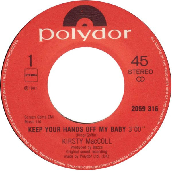 Kirsty MacColl : Keep Your Hands Off My Baby (7", Single)