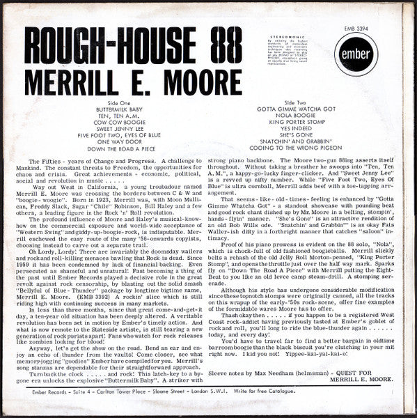 Merrill Moore : Rough-House 88 (LP)