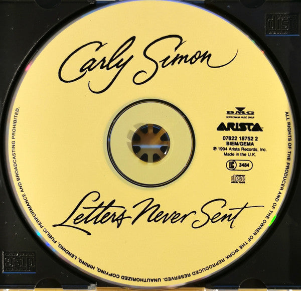 Carly Simon : Letters Never Sent (CD, Album)