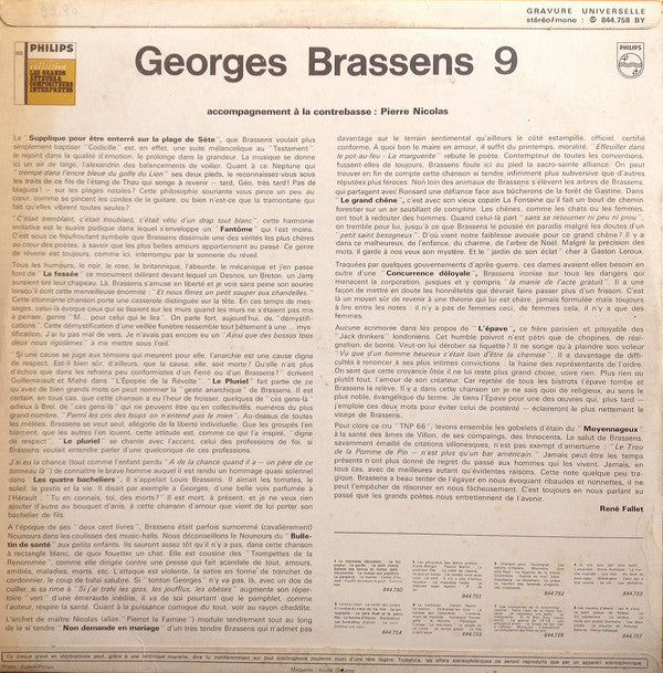 Georges Brassens : IX (LP, Album, Ⓢ)