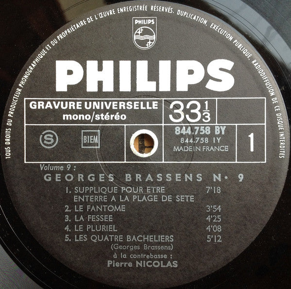 Georges Brassens : IX (LP, Album, Ⓢ)