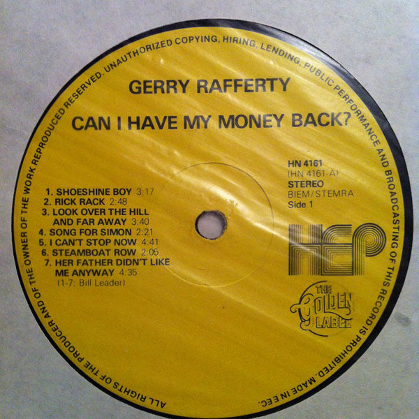 Gerry Rafferty : Can I Have My Money Back? (LP, Comp)