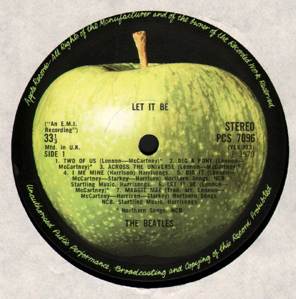 The Beatles : Let It Be (LP, Album, RP)