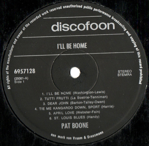 Pat Boone : I'll Be Home (LP, Comp)
