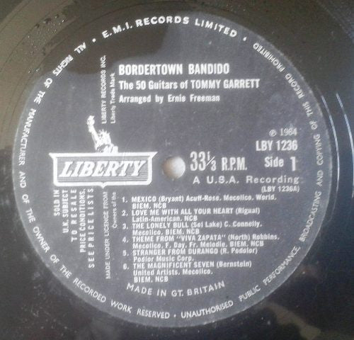 The 50 Guitars Of Tommy Garrett : Bordertown Bandido (LP, Album)