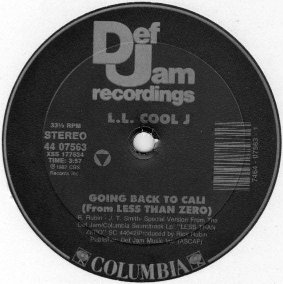 L.L. Cool J* : Going Back To Cali (12", Single)