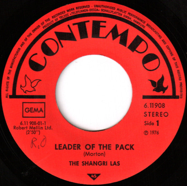 The Shangri-Las : Leader Of The Pack (7", Single)