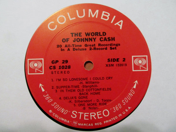Johnny Cash : The World Of Johnny Cash (2xLP, Comp)