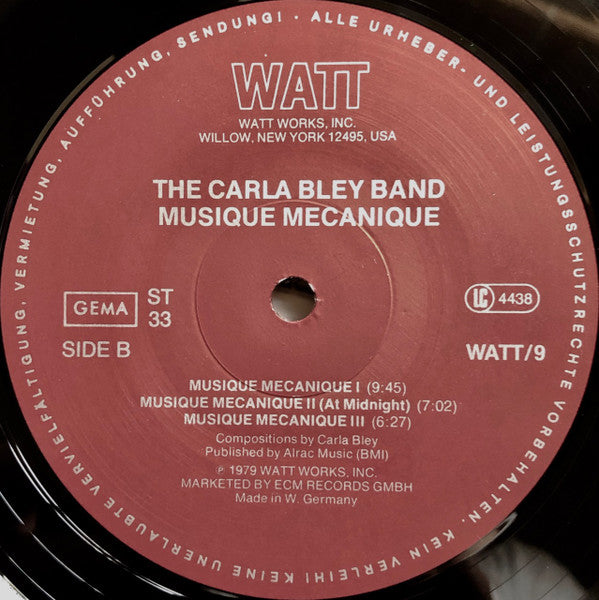 The Carla Bley Band : Musique Mecanique (LP, Album)