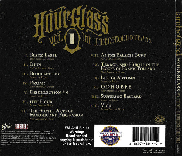 Lamb Of God : Hourglass Vol. 1: The Underground Years (CD, Comp)