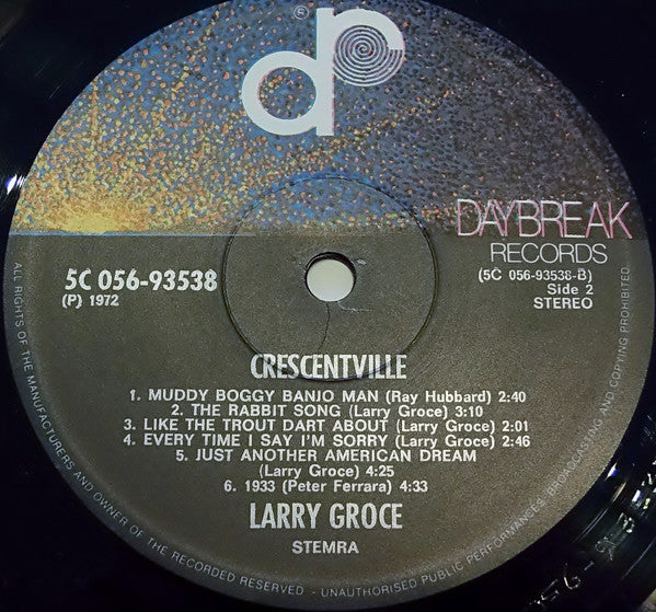 Larry Groce : Crescentville (LP, Album)