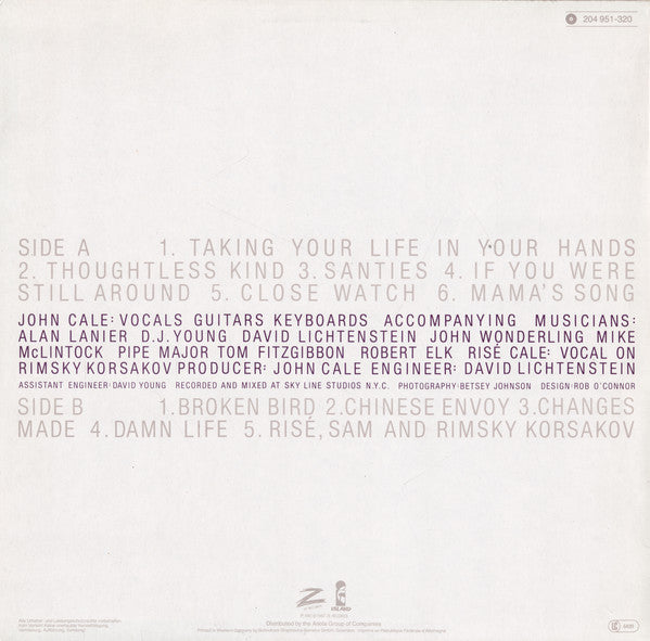John Cale : Music For A New Society (LP, Album)