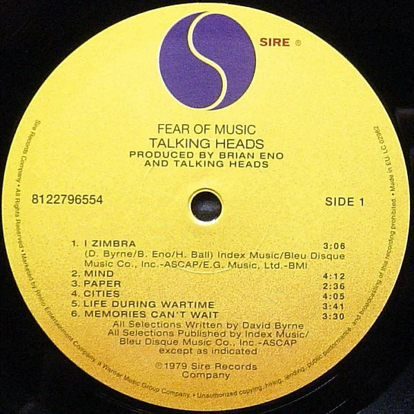 Talking Heads - Fear Of Music (LP) - Discords.nl