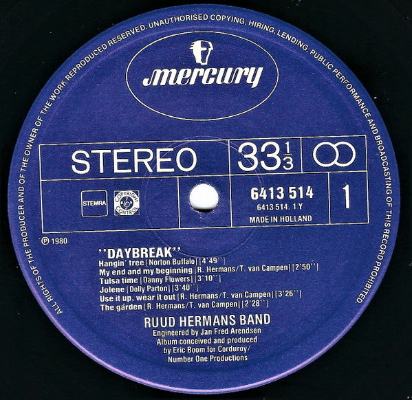 Ruud Hermans Band : Daybreak (LP, Album)