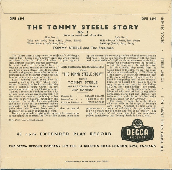 Tommy Steele And The Steelmen : The Tommy Steele Story No. 1 (7", EP)