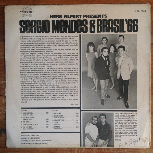 Herb Alpert Presents Sergio Mendes & Brasil '66* : Herb Alpert Presents Sergio Mendes & Brasil '66 (LP, Album)
