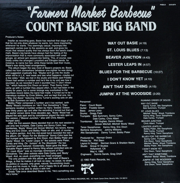 Count Basie Farmers Market Barbecue 高音質 Count Basie Farmers Market Barbecue 高音質