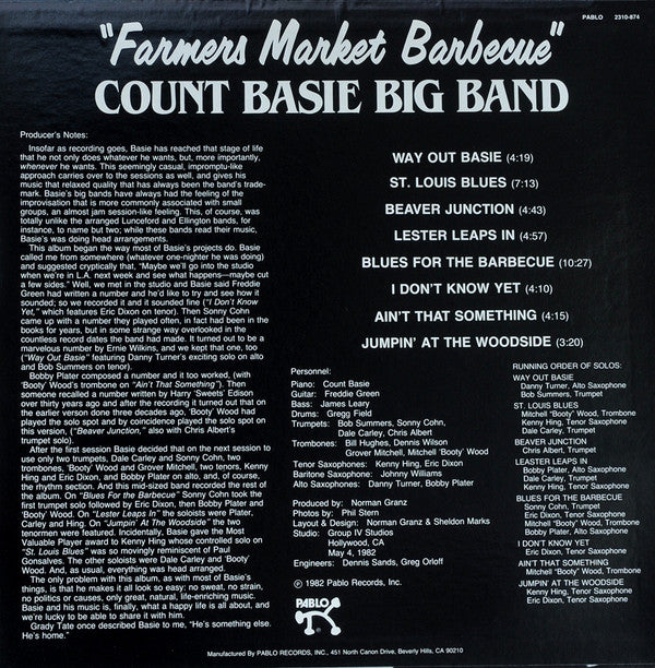 Count Basie Big Band : Farmers Market Barbecue (LP, Album)
