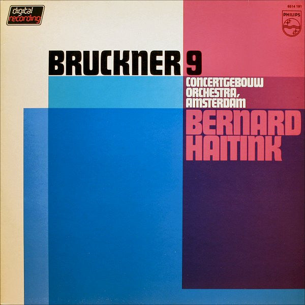 Bruckner* – Concertgebouw Orchestra, Amsterdam*, Bernard Haitink : 9 (LP)