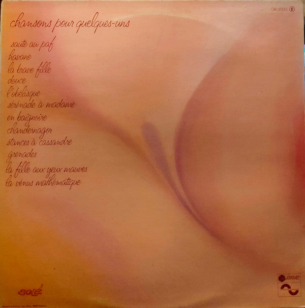 Guy Béart : Chansons Pour Quelques-uns (LP, Album, Mono)