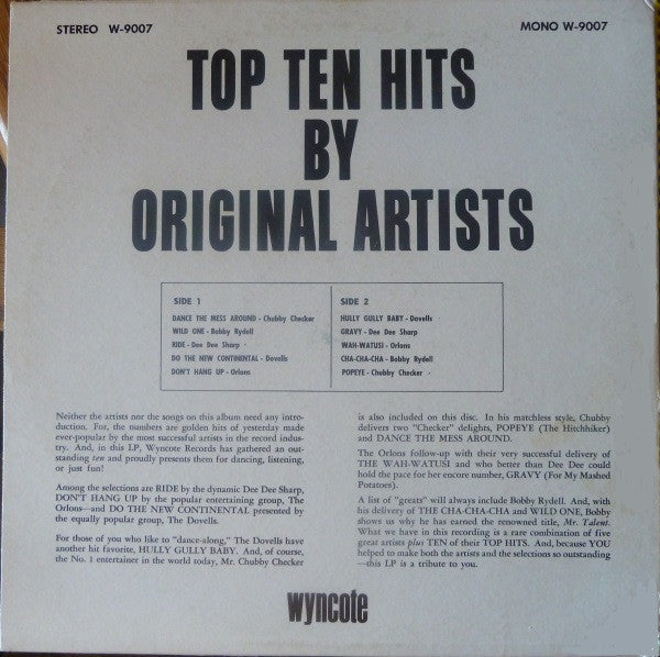 Various : Top 10 Hits By Original Artists (LP, Comp, Mono, RE)