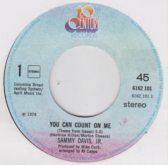 Sammy Davis Jr. : You Can Count On Me (Theme From Hawaii 5-0) (7", Single)