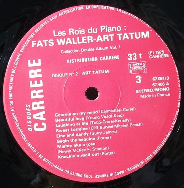 Fats Waller - Art Tatum : Les Rois Du Piano (2xLP, Comp)