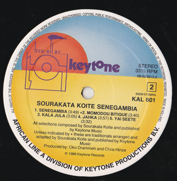 Sourakata Koité : Senegambia (LP, Album, Gat)