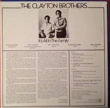 The Clayton Brothers : It's All In The Family (LP, Album)