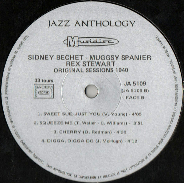 Sidney Bechet, Muggsy Spanier : Original Sessions 1940 (LP, Comp, RE)