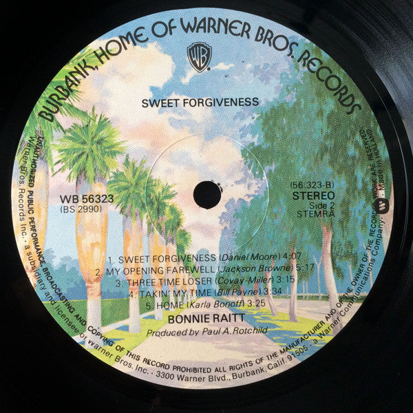 Bonnie Raitt : Sweet Forgiveness (LP, Album)