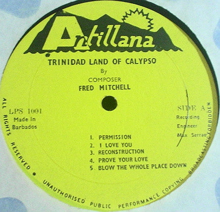 Mighty Composer Accompanied By Clive Bradley And His Big Band : Trinidad Land Of Calypso (LP, Album)