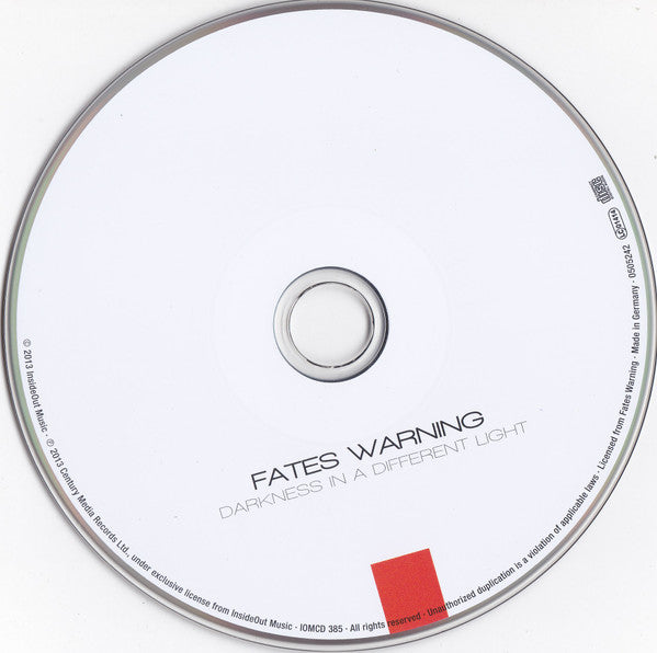 Fates Warning : Darkness In A Different Light (CD, Album)