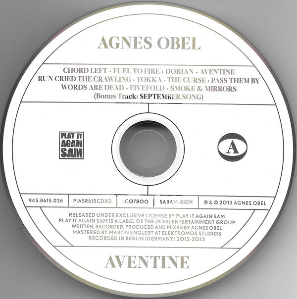 Agnes Obel : Aventine (CD, Album, Dig)