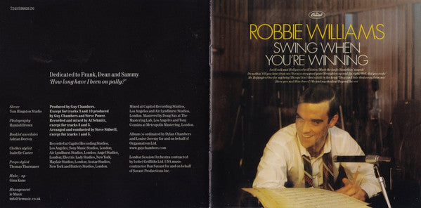 Robbie Williams : Swing When You're Winning (CD, Album)