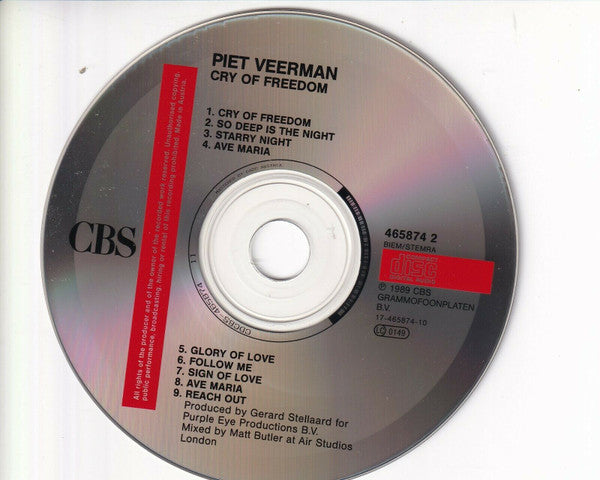 Piet Veerman : Cry Of Freedom (CD, Album)