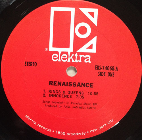 Renaissance (4) : Renaissance (LP, Album, RE)